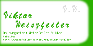 viktor weiszfeiler business card